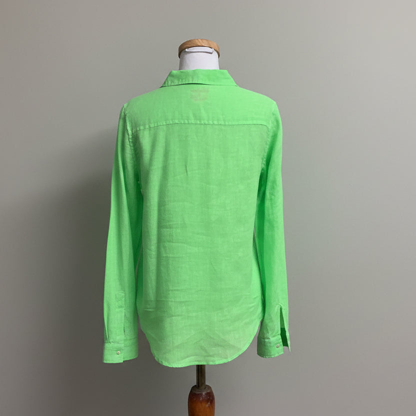 Lilly Pulitzer neon green linen blouse, size S