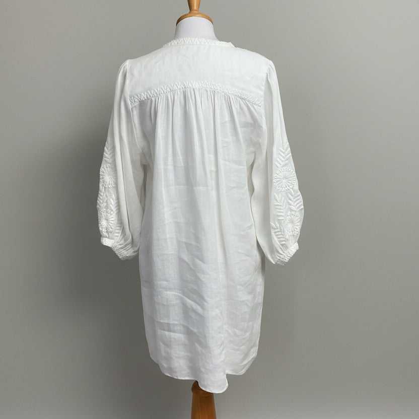 Banana Republic white linen dress, size M/Petite