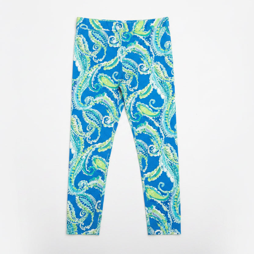 J. McLaughlin blue paisley pants, size 6