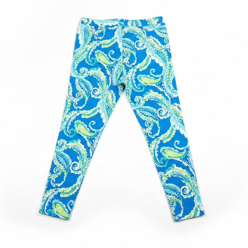 J. McLaughlin blue paisley pants, size 6