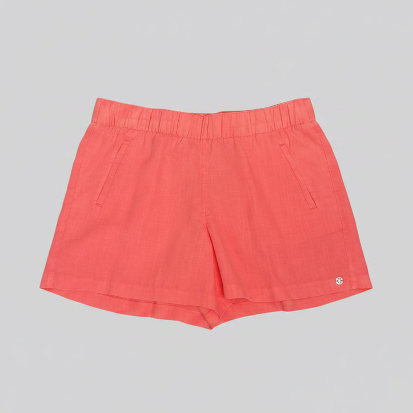 Lilly Pulitzer neon orange linen shorts, size M