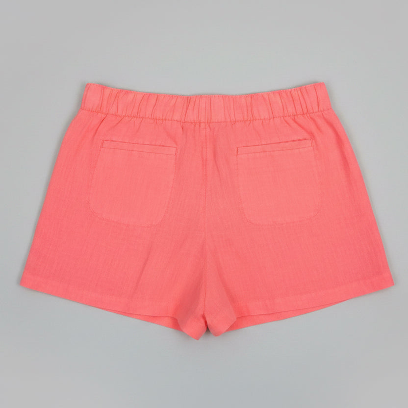 Lilly Pulitzer neon orange linen shorts, size M