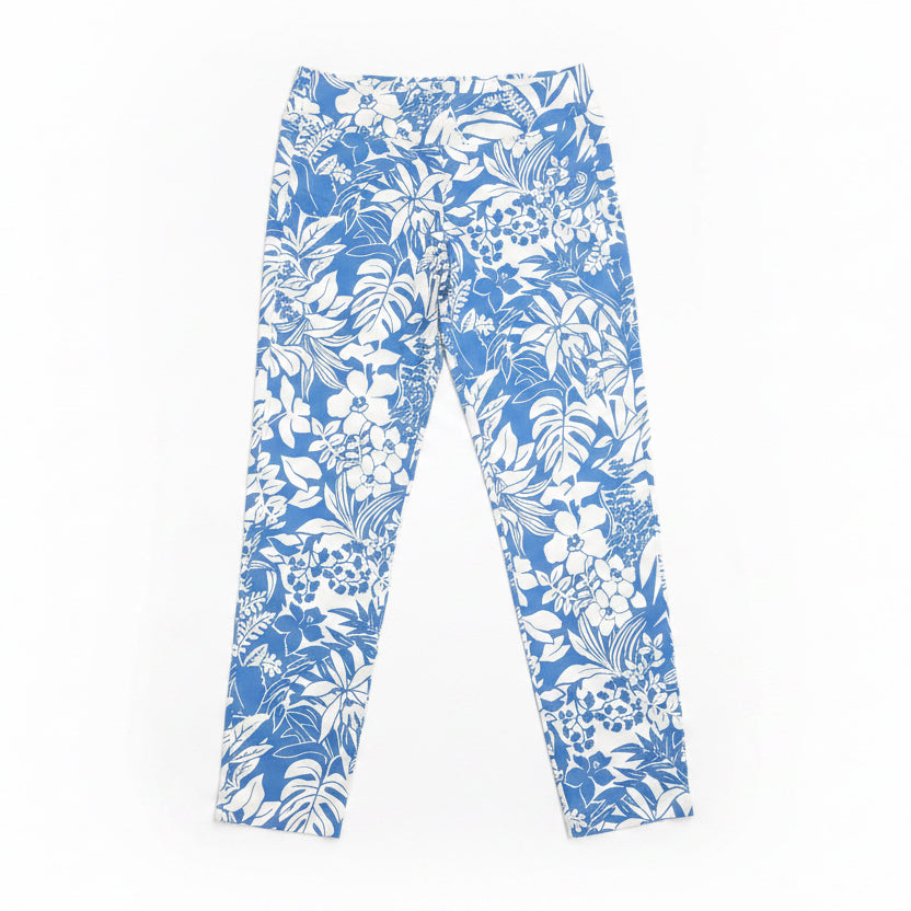 J. McLaughlin blue and white floral pants, size S