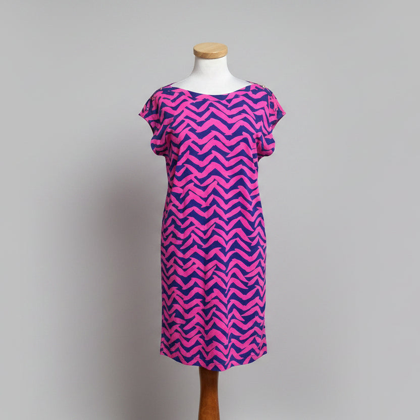 Lilly Pulitzer neon pink/purple knit Robyn dress, Size S