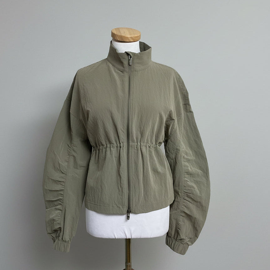 Lululemon khaki crinkle nylon jacket, size S
