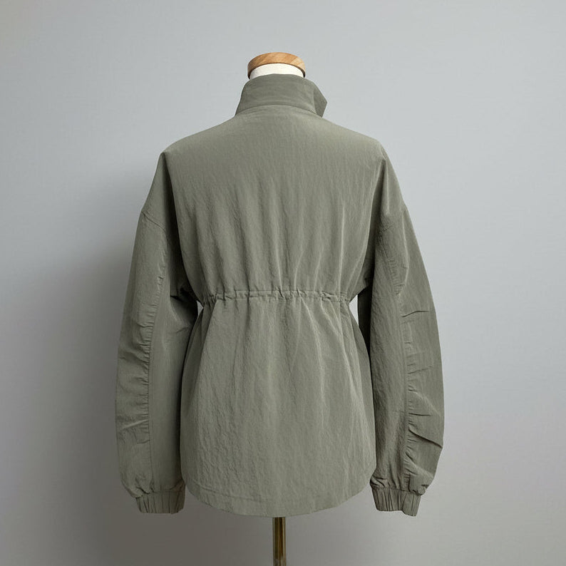 Lululemon khaki crinkle nylon jacket, size S