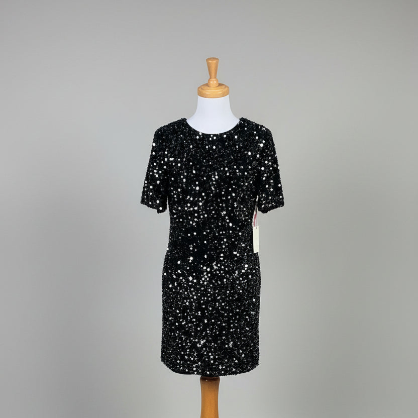 Alex Marie black sequin dress, size S, NEW WITH TAGS!