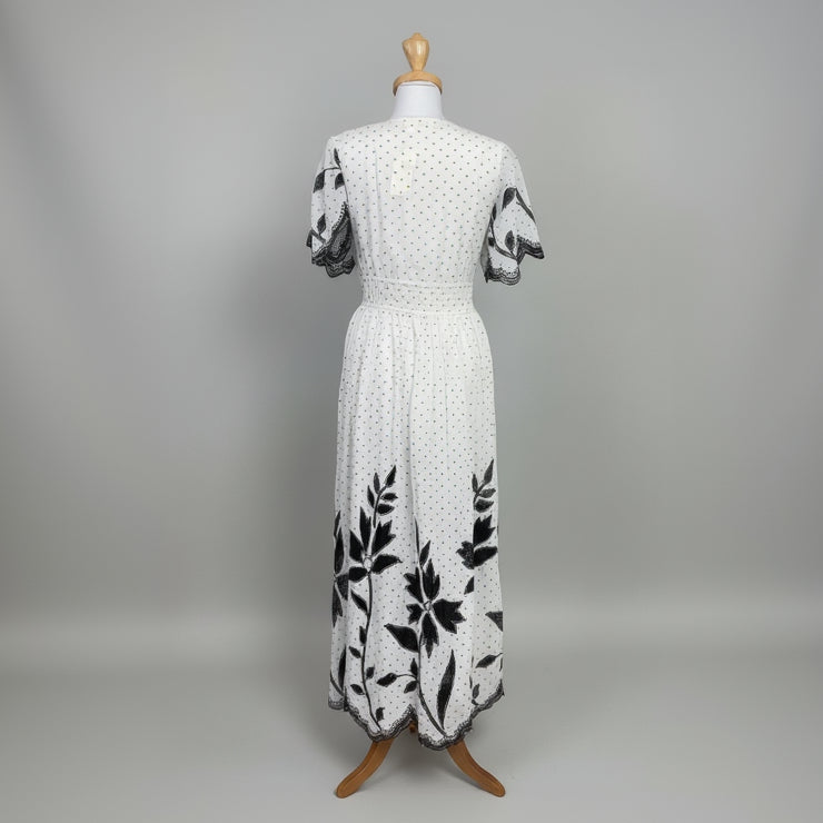 Anthropologie white and black dress, Size M/L, NEW WITH TAGS!