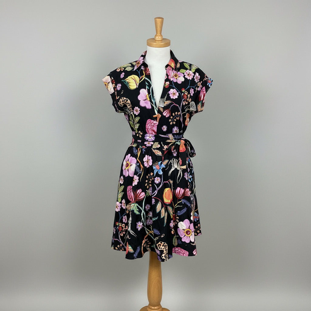 Maeve black floral dress, size 6, NEW WITH TAGS!