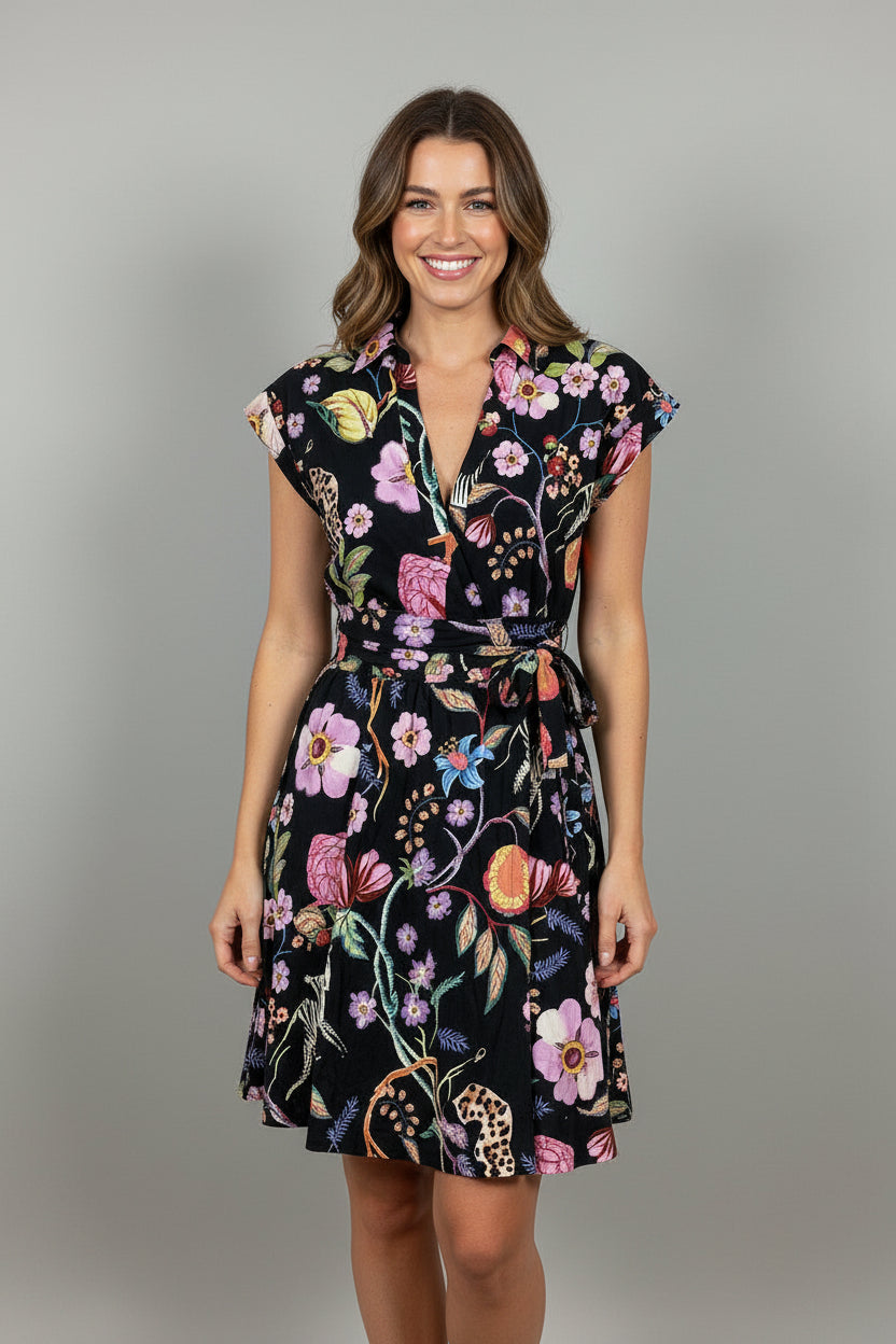 Maeve black floral dress, size 6, NEW WITH TAGS!