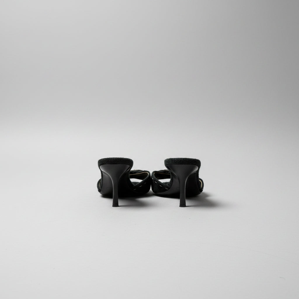 Prada black linen heel, Size 36 1/2 (6)