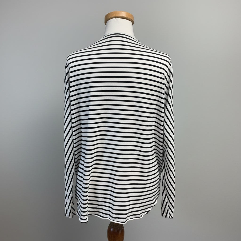 Frank & Eileen white and black stripe Effie long sleeve tee, size XS