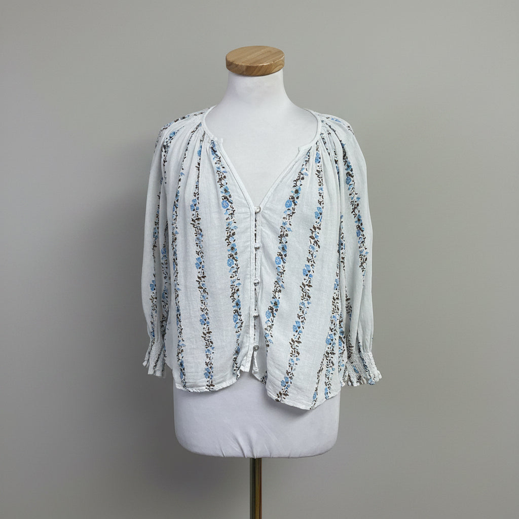 Rails blue floral Mariah blouse, size S