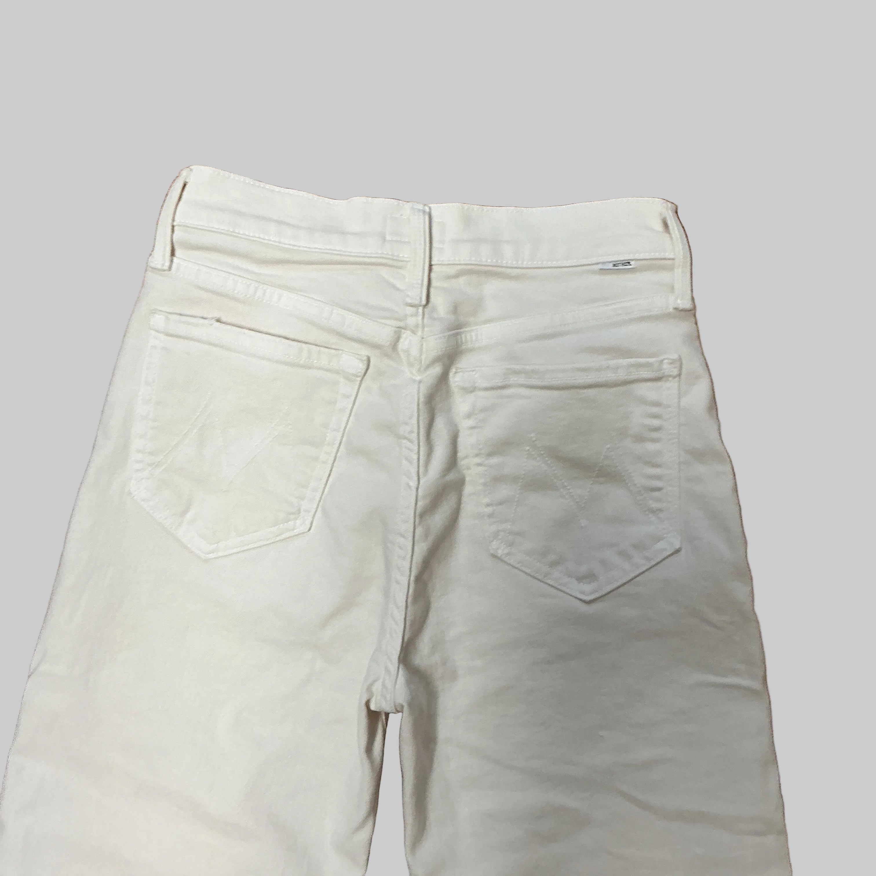 Mother ivory Lil Rambler Zip Ankle pant, Size 25, US Size 0