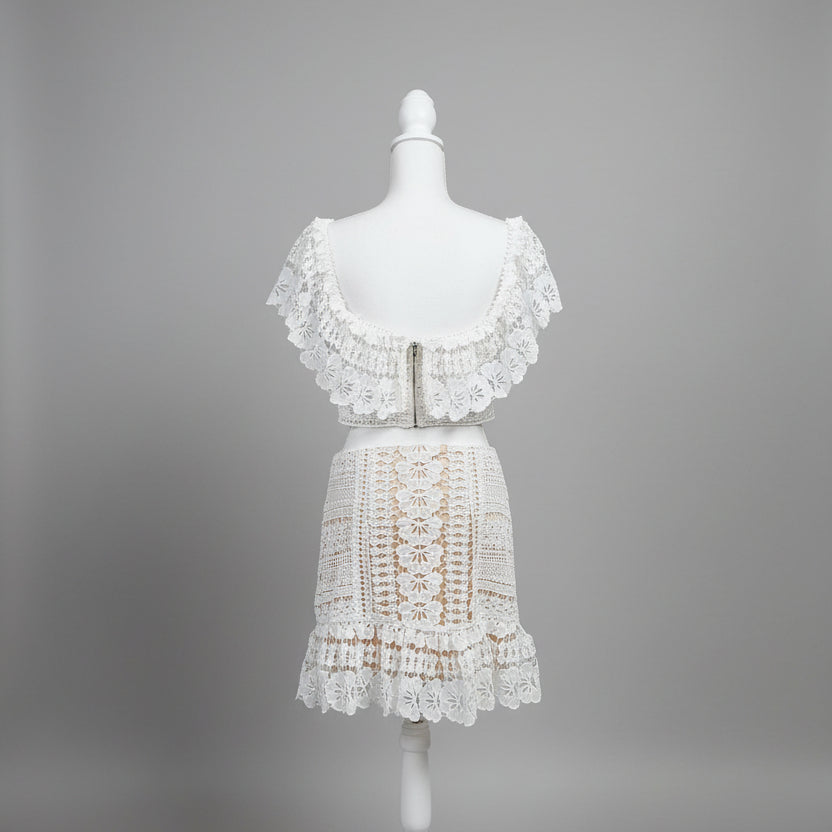 Luxxel ivory lace dress, size M