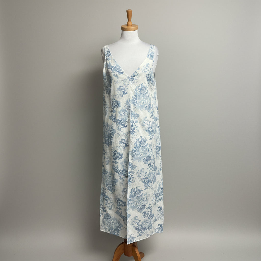 Reformation light blue floral linen dress, size XS