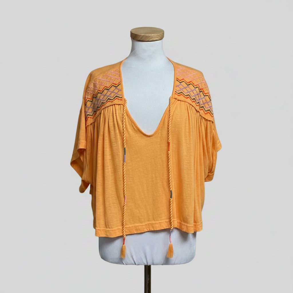 Free People tangerine top, size S