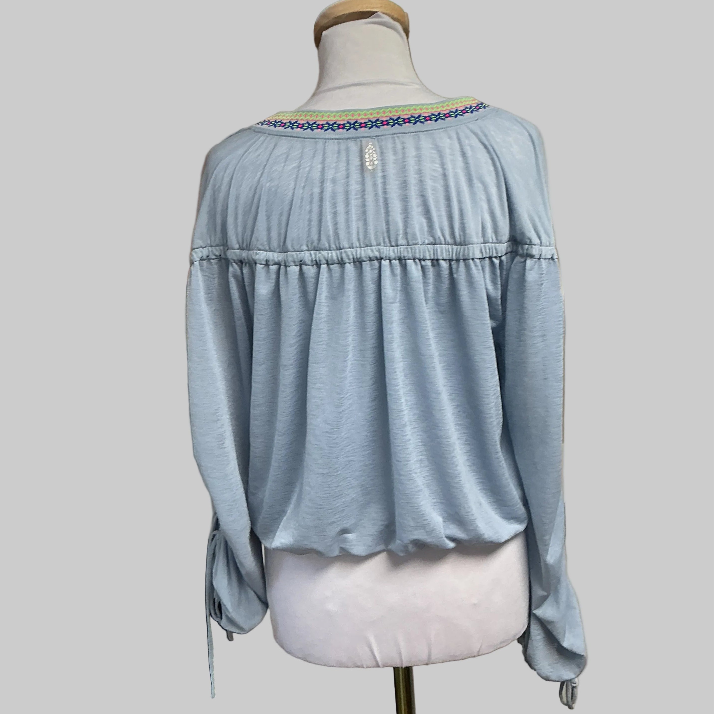 FP Movement blue floral collar SunBlissed top, Size M