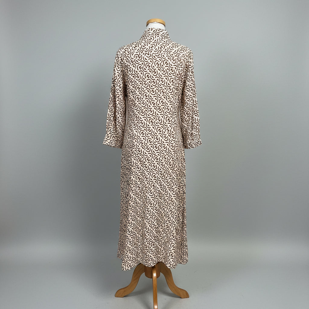 J. McLaughlin tan/brown Catalina maxi dress, Size L