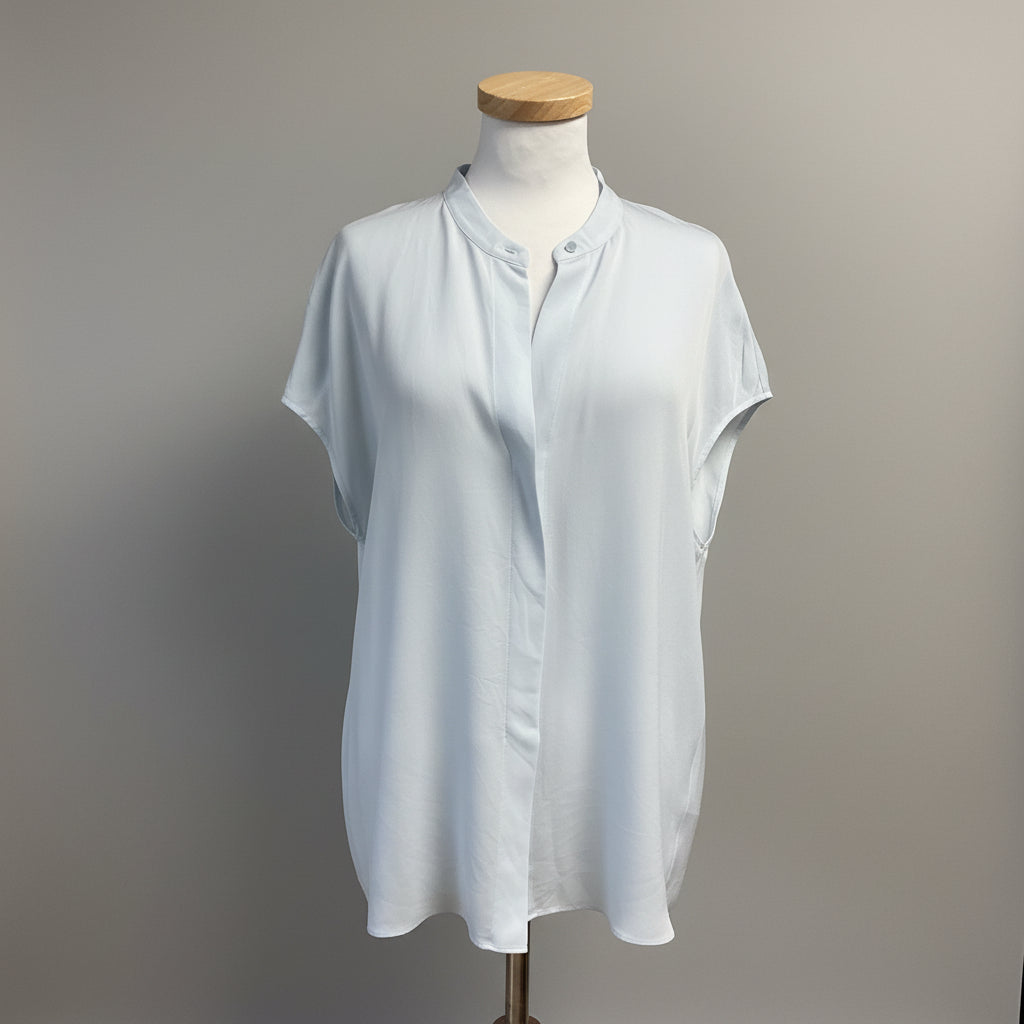 Vince pale blue silk blouse, size M