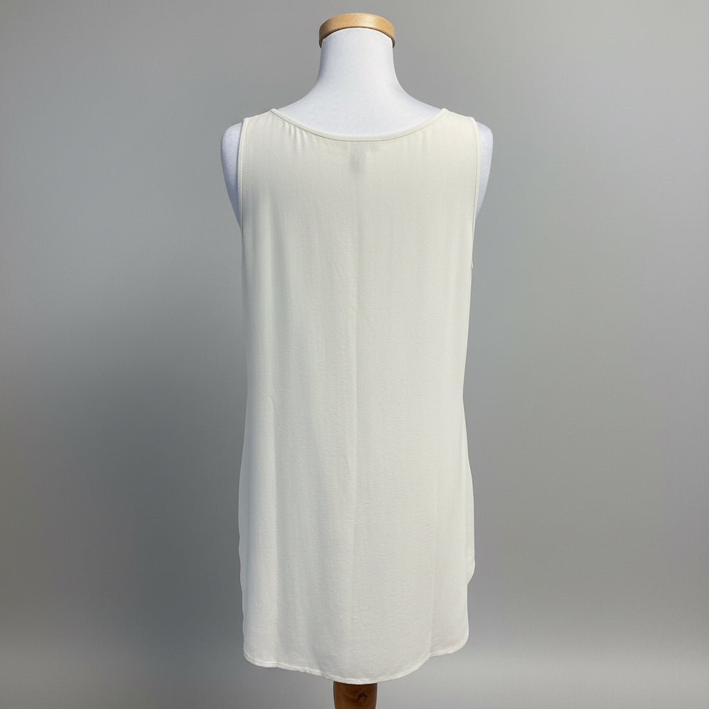 Eileen Fisher ivory silk tank, size M