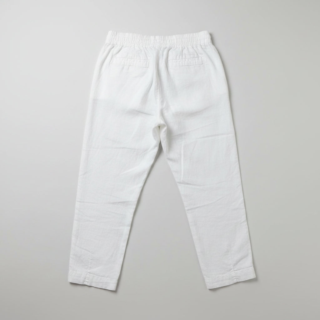 Athleta white linen pants, size M