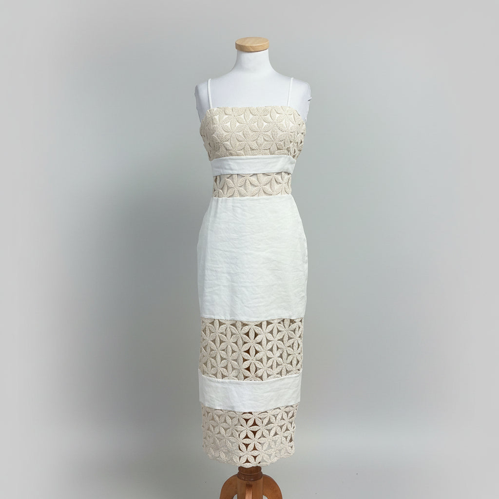 Ramy Brook ivory/beige Abby dress, size 4