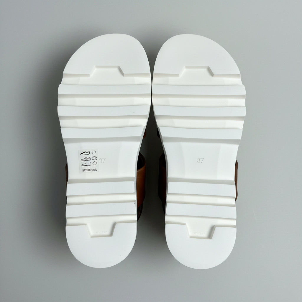 Miz Mooz cognac Paislee sandals, size 7, NEW IN BOX!