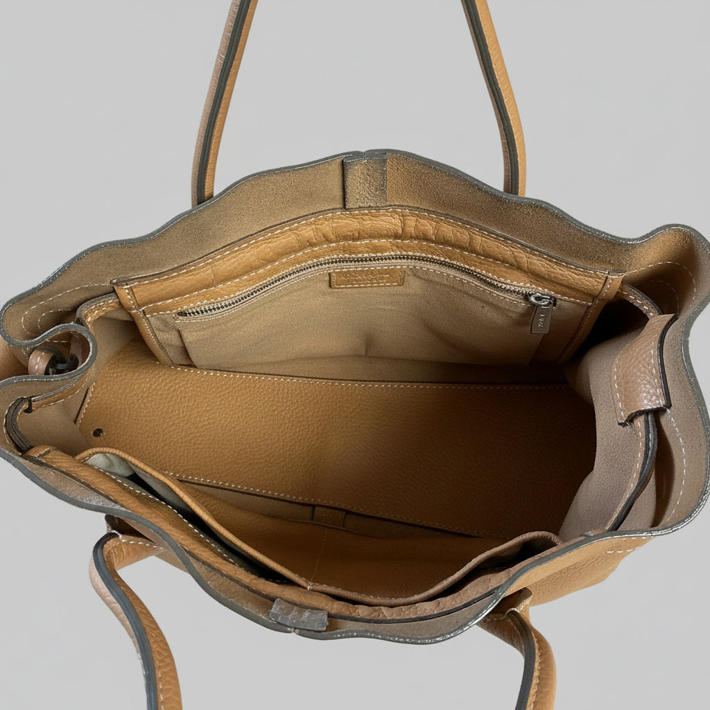 Vintage Tod's tan leather tote