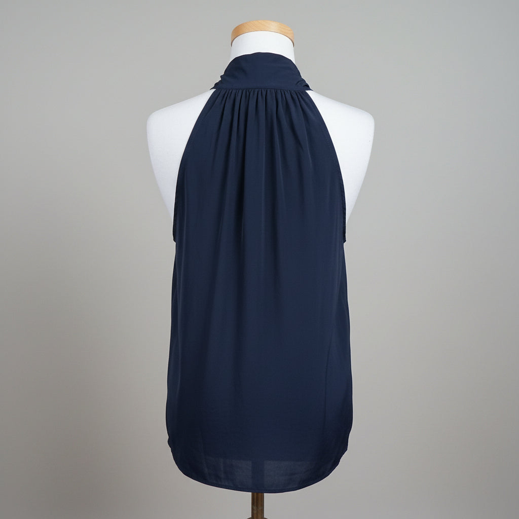Marc by Marc Jacobs navy sleeveless silk blouse, size L