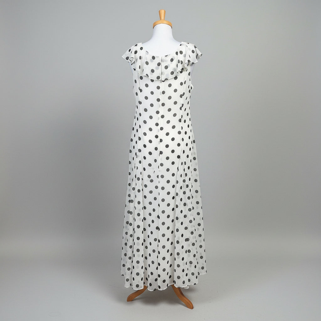 WAYF white and black polka dot maxi dress, size XL, NEW WITH TAGS!