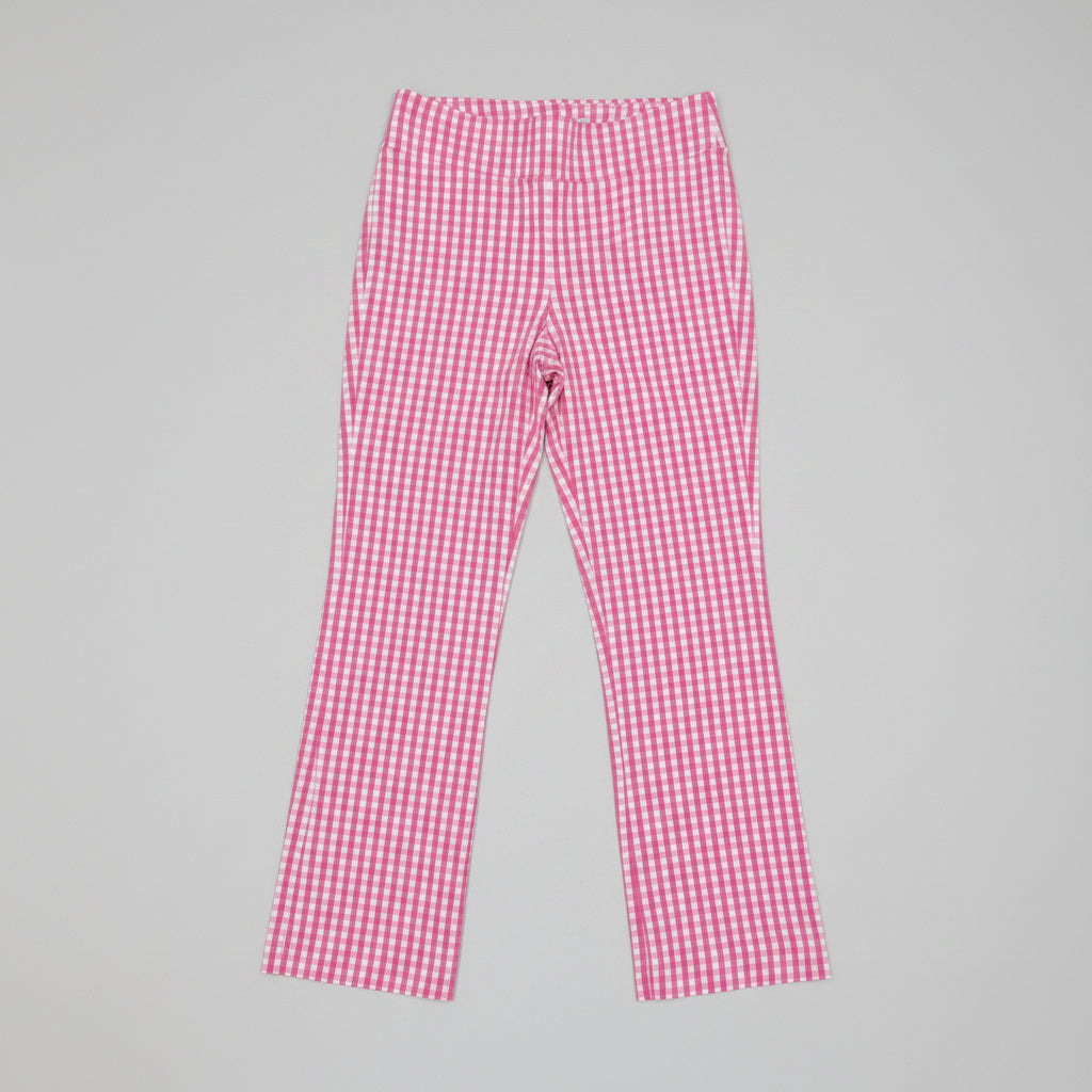 J. McLaughlin pink gingham Ivy pants, size 4
