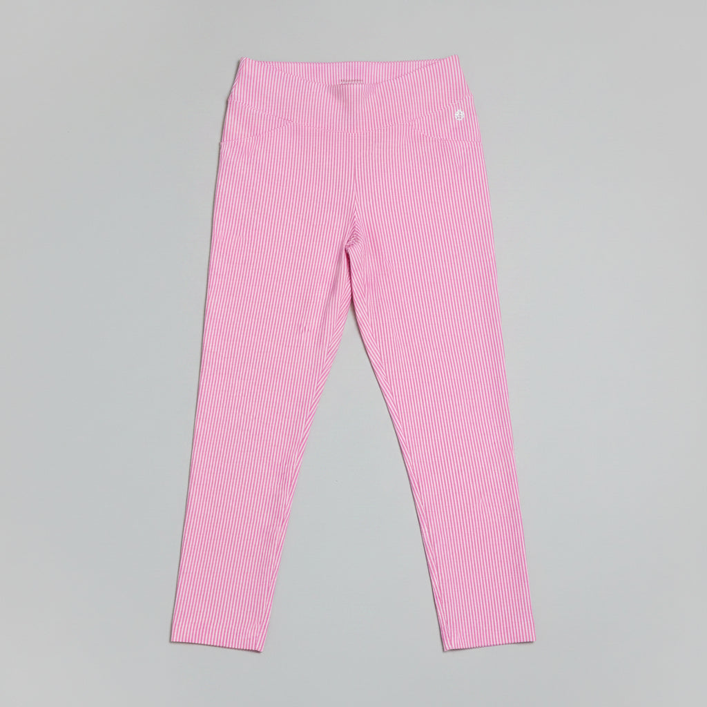Lilly Pulitzer hot pink seersucker Luxletic pants, size 6