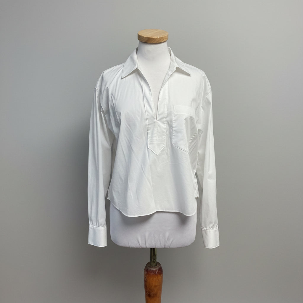 Veronica Beard white Khai blouse, size 4