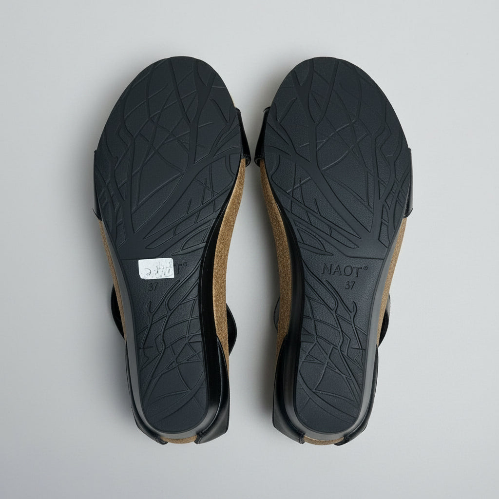 Naot black & pewter Pixie sandals, size 6, BRAND NEW!