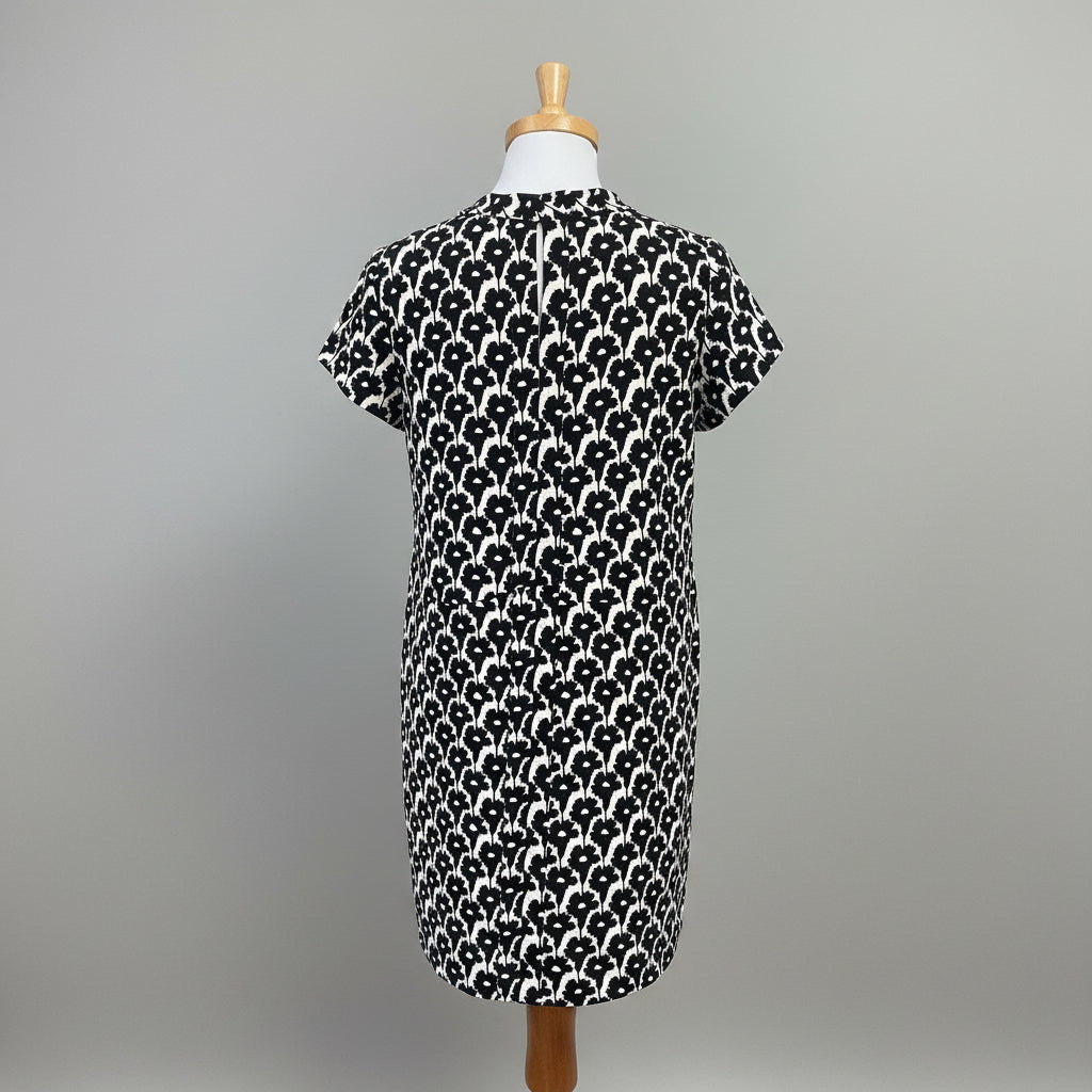 Sara Campbell black & tan floral shirt dress, size S