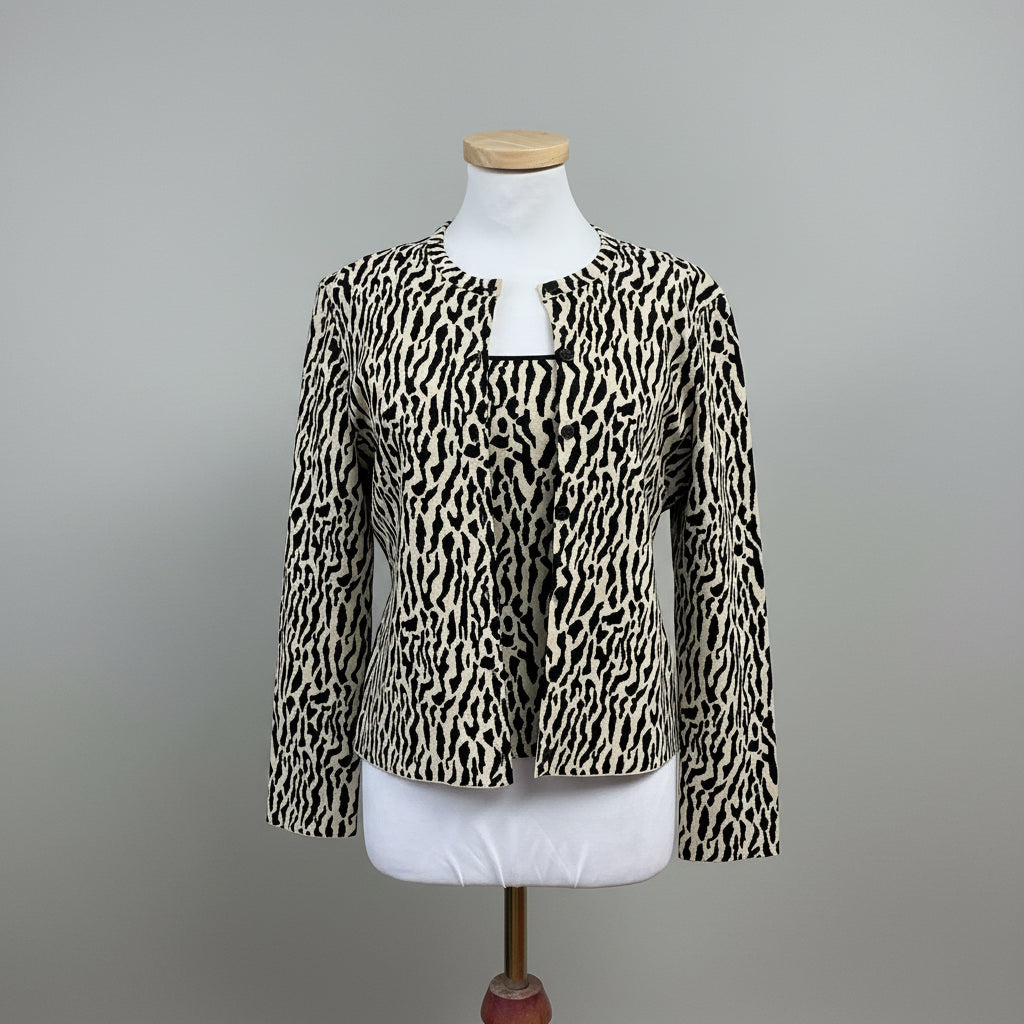 Theory leopard 2 piece sweater set, size S/M