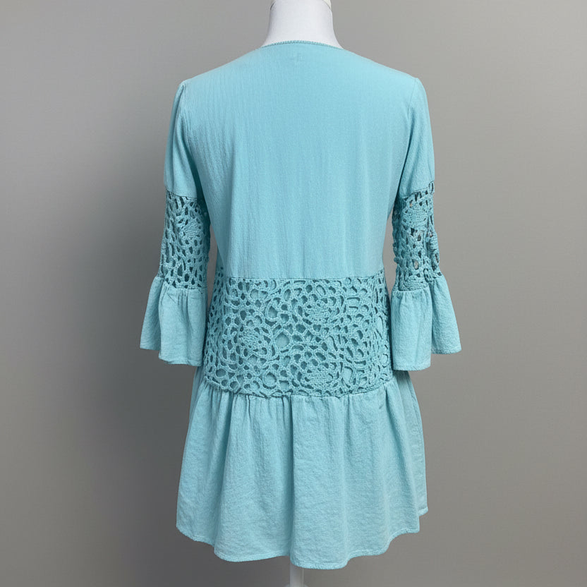 Tyler Boe aqua cotton dress, size S