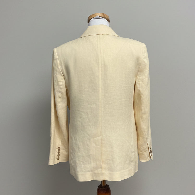 Banana Republic cream linen jacket, size 4P