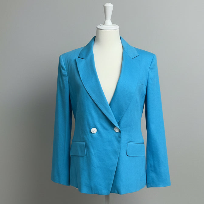 Rag & Bone blue linen blend Fletcher blazer, size 6