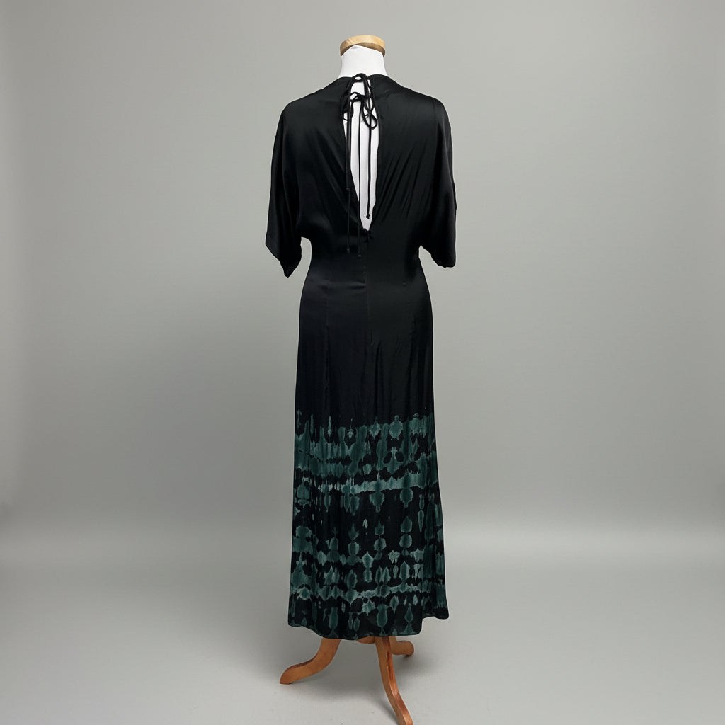 YFB black and evergreen tie dye dress, size S