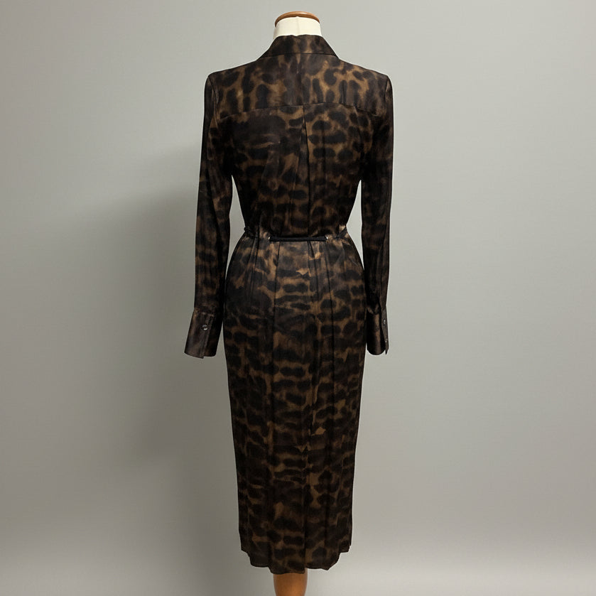 Rails leopard black and brown satin Anina dress, Size XS, NEW WITH TAGS!