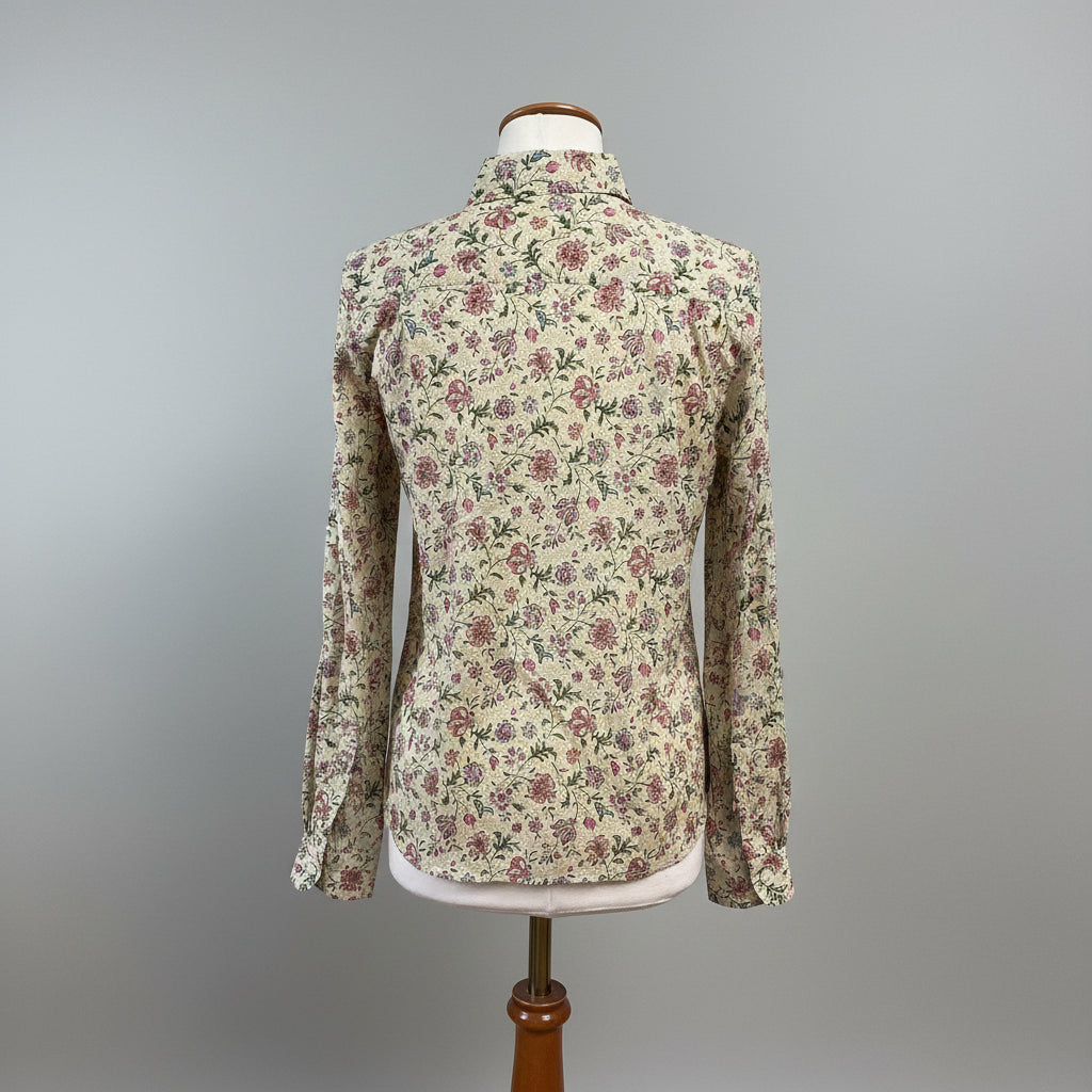 Trovata cream floral Jacquelin blouse, size S