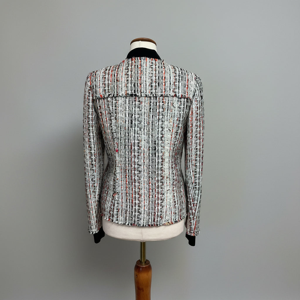 Elie Tahari black/multicolor tweed jacket, size S, NEW WITH TAGS!