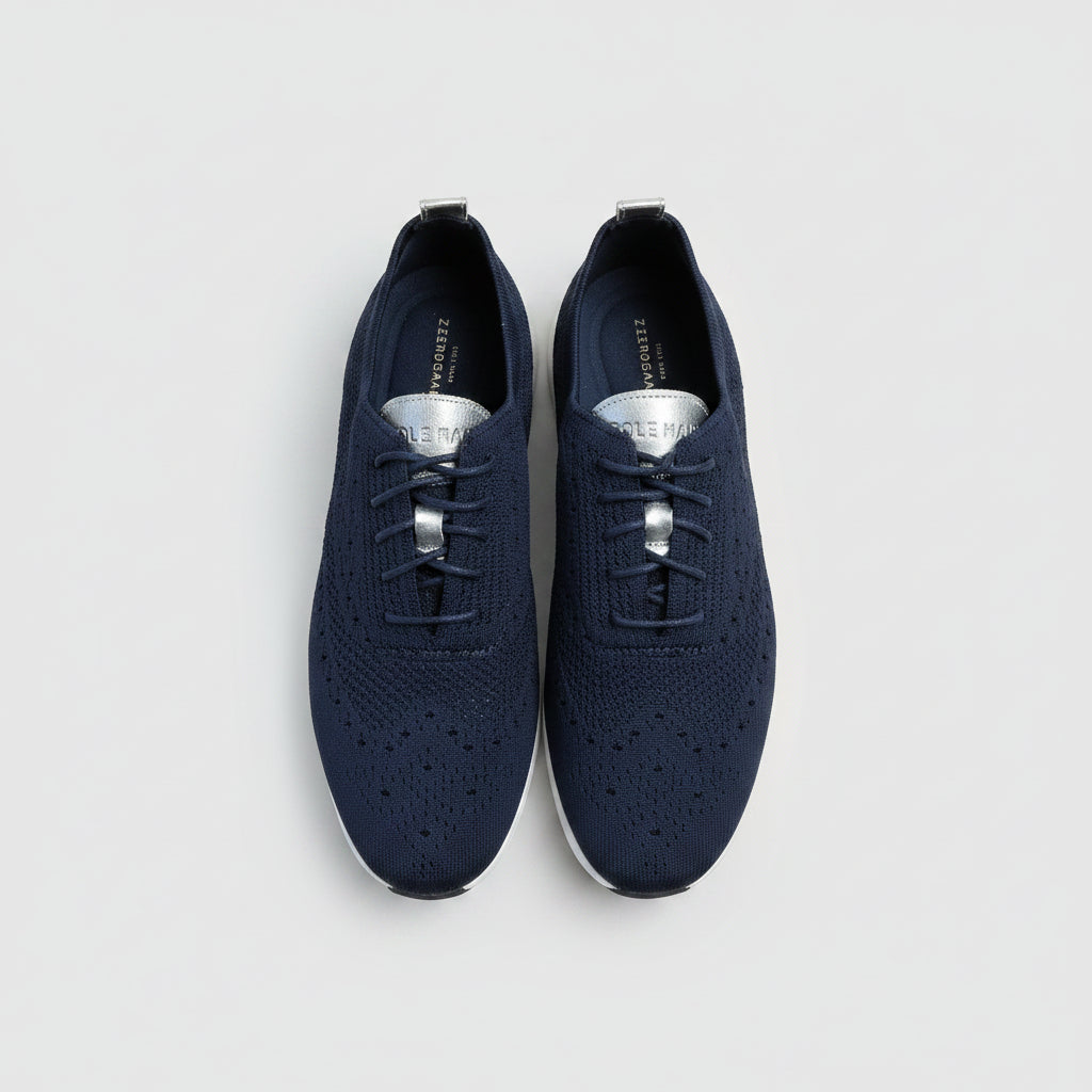 Cole Haan navy knit Zerogrand Stitchlite Wingtip Oxford sneakers, Size 9, BRAND NEW!