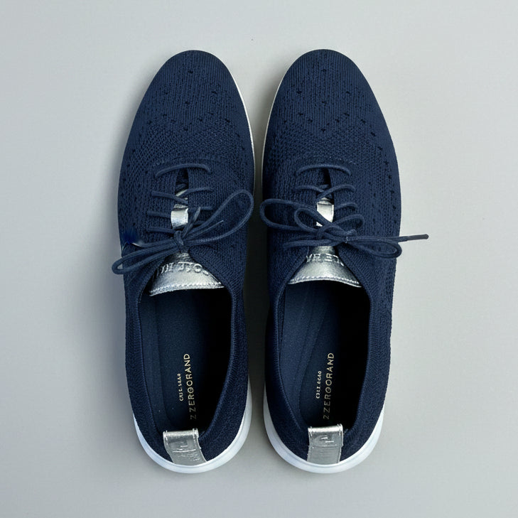Cole Haan navy knit Zerogrand Stitchlite Wingtip Oxford sneakers, Size 9, BRAND NEW!