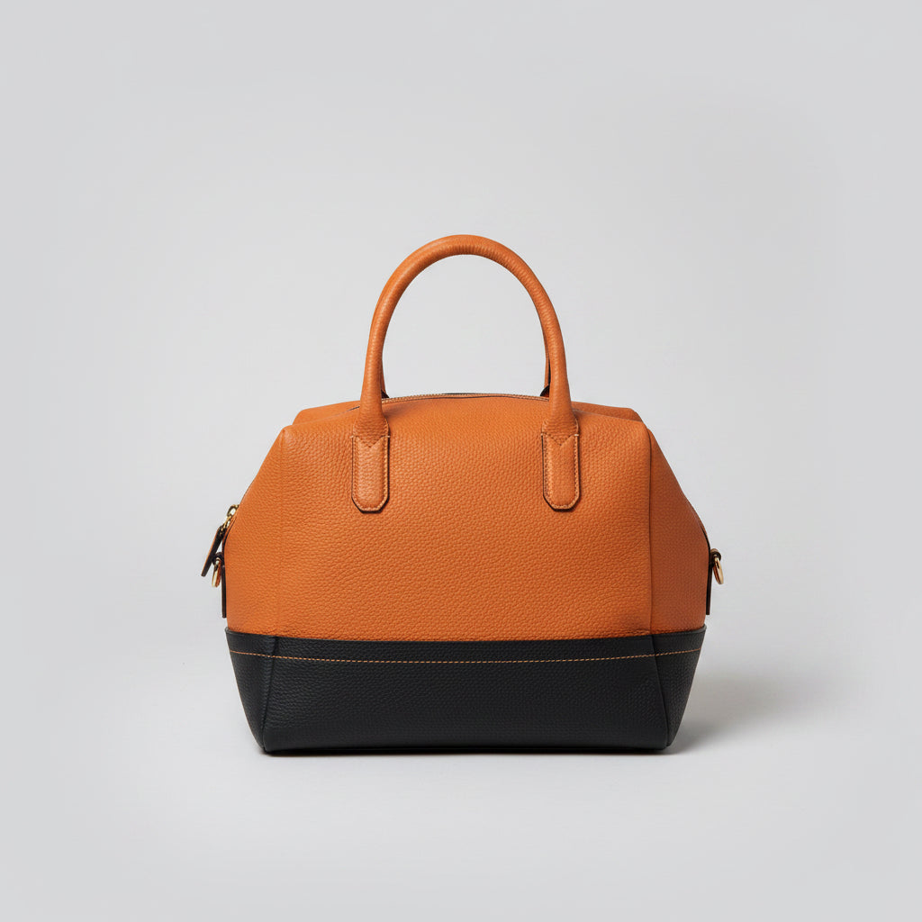 Bruno Magli black and orange geometric bag, LIKE NEW!