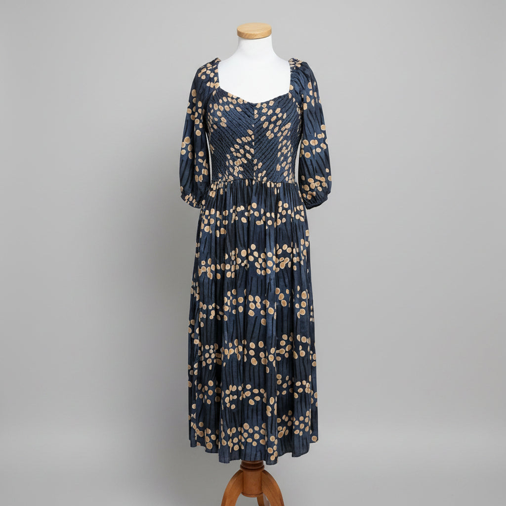Nic & Zoe blue and peach Firefly Glow dress, size L
