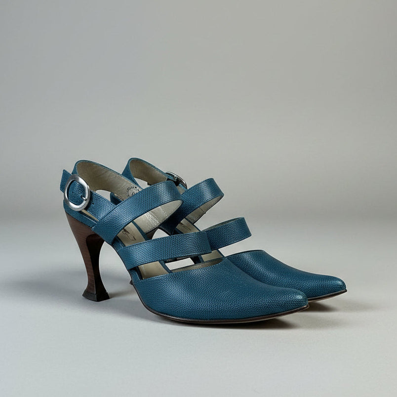 John Fluevog teal Arabica shoes, size 11