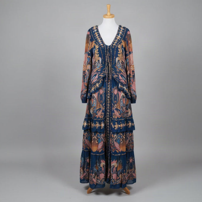 Farm Rio blue & blush Sea Garden dress, sizes S and M, NEW WITH TAGS!